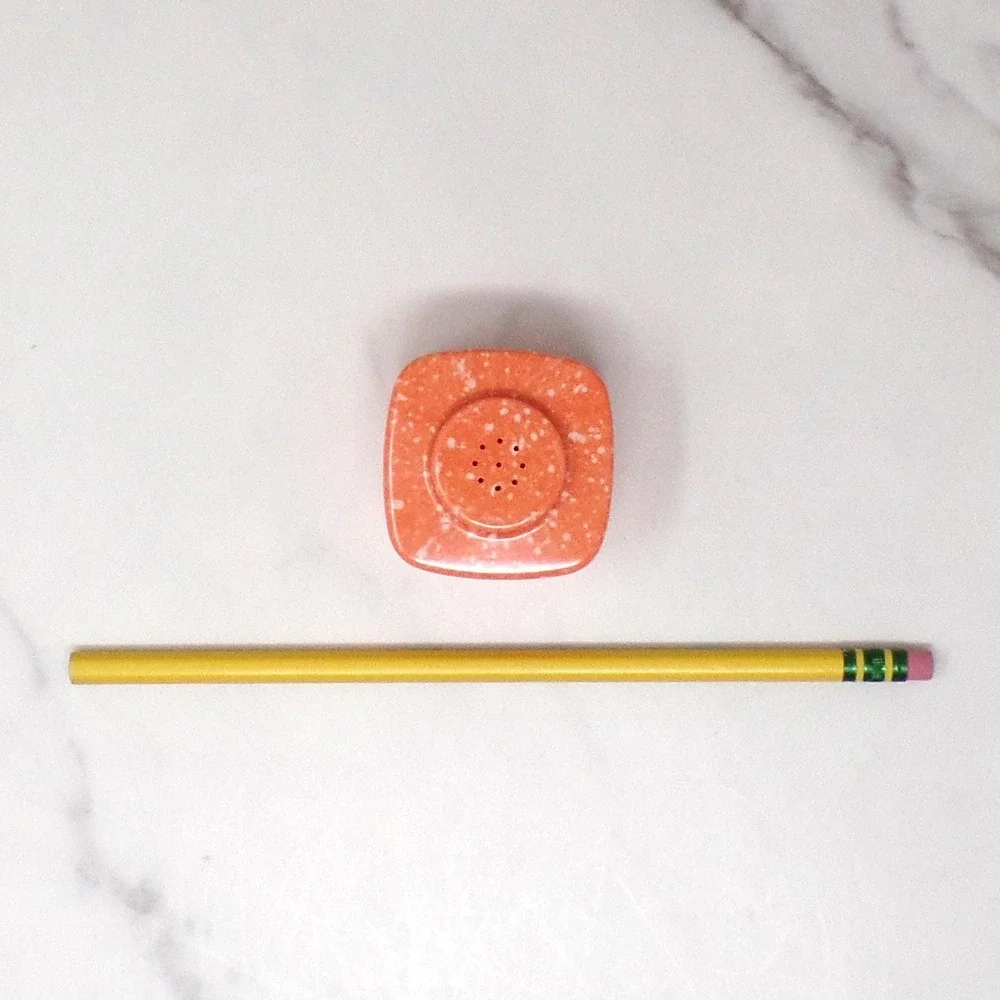Vintage Brookpark Melmac / Melamine Salt Shaker, Speckled Coral (1950s)